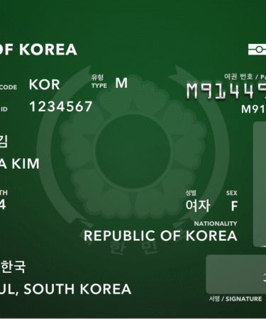 SÜDKOREANISCHE PERSONALAUSWEISE
